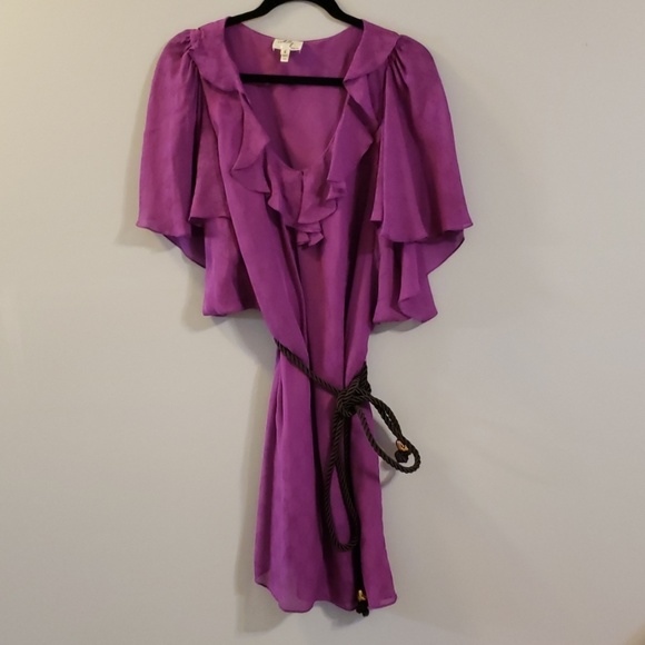 Milly purple dress with rope belt sz 6 NWOT - Picture 2 of 7